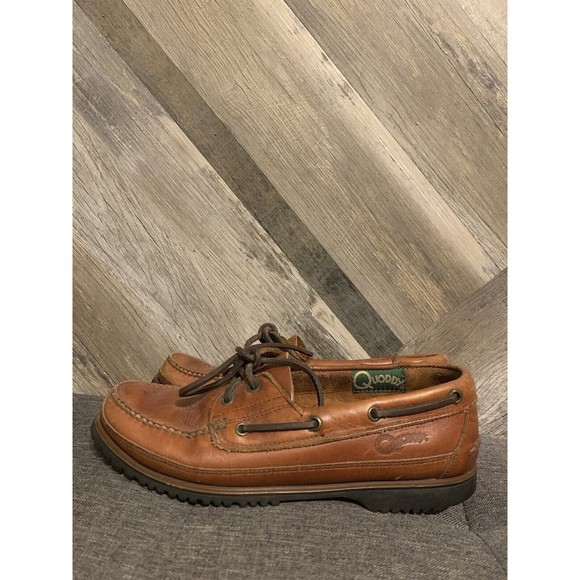 QUODDY Leather Moccasins Mens Size 7.5 Brown Loafer Boat Shoes main image 7